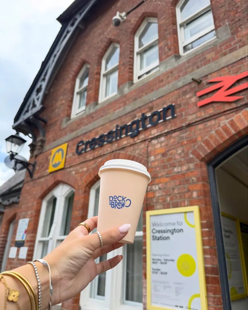 A Dock & Brew cup at Cressington station