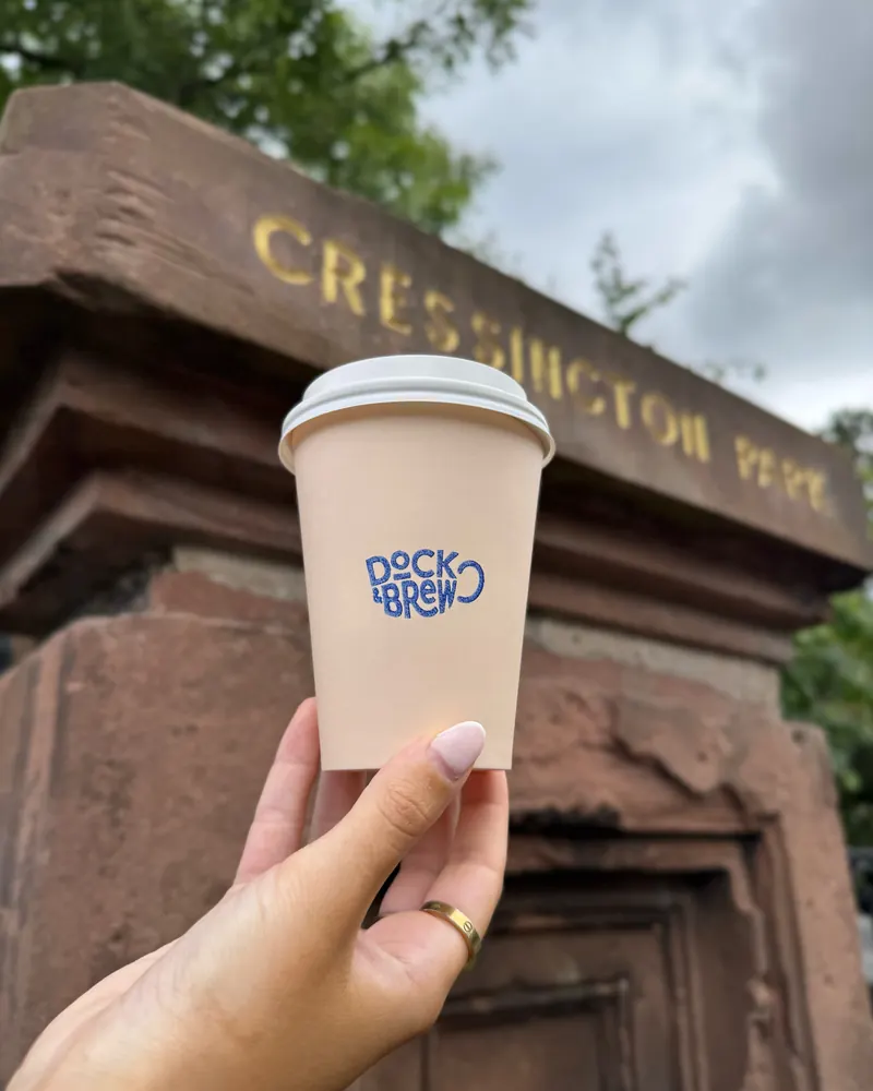 A Dock & Brew cup out and about